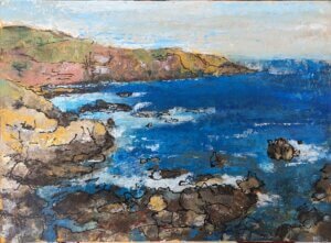 St Abb's Head. Mixed media, 39 x 30cm.